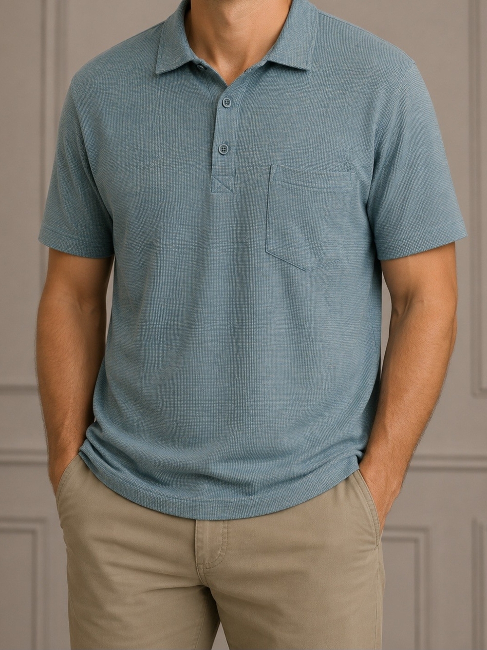 Weatherproof Men's XL Short Sleeve Towelled Polo